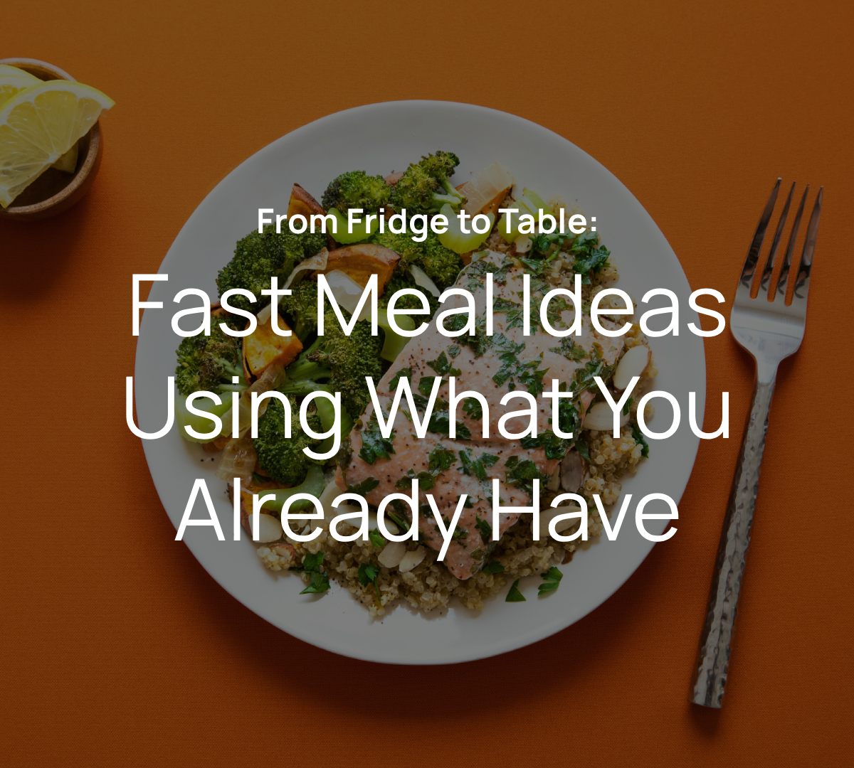Fast meal ideas using what you already have – Fridgeo meal generator showing recipe suggestions based on common kitchen ingredients.
